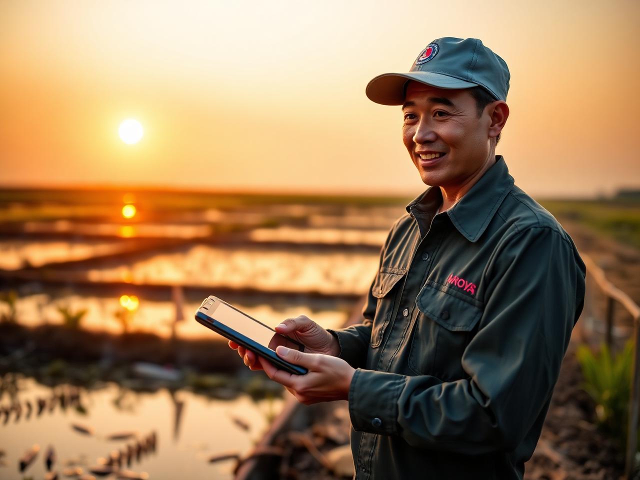 Kỹ sư thủy sản AEC đồng hành tại ao nuôi